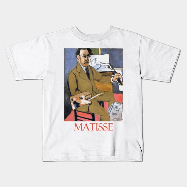 Self Portrait (1918) by Henri Matisse Kids T-Shirt by Naves